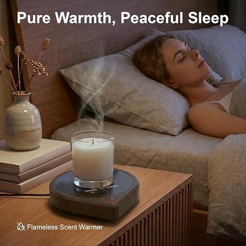 COANTO Coffee Mug Warmer for Desk, Electric Beverage Warmer with 3 Temperature Settings, 4H Auto Shut Off, Coffee Cup Warmer Plate for Flat-Bottom Mugs, Coffee Tea Cocoa Warmer, Wood Grain thumbnail 7
