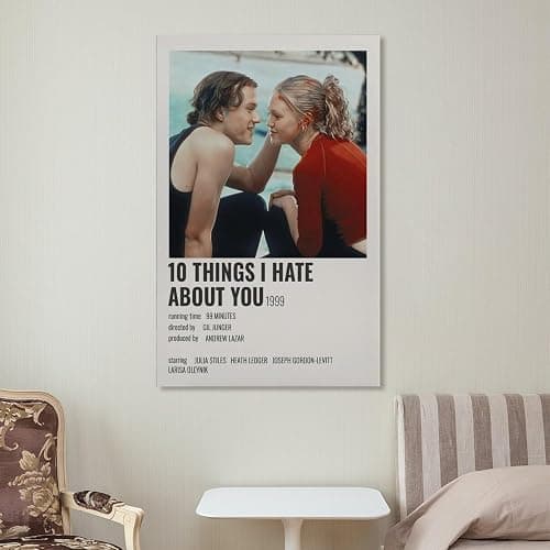 10 Things I Hate About You Classic Movie Posters Vintage Wall Art Canvas Painting for Bedroom Living Room Decor 12x18inch(30x45cm) Unframe-style thumbnail 7