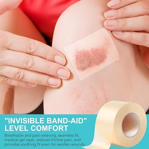 Hydrocolloid Bandages Roll for Wound Care-Cut-to-Size, Hydrocolloid Patch Bandages with Self-Adhesive, Ultra Absorbent Skin-Friendly for Blisters, Acne, Minor Wounds thumbnail 5