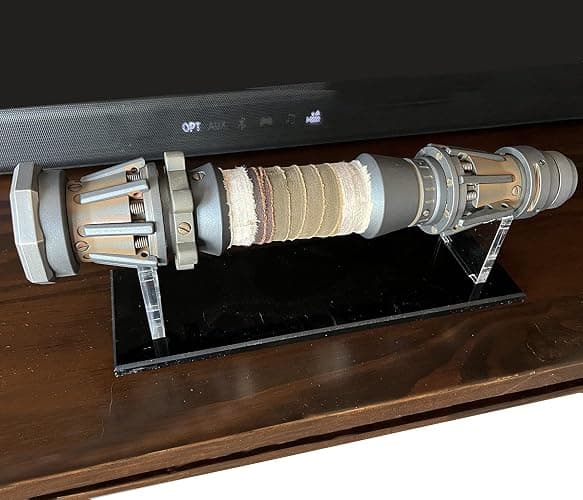 WANLIAN Lightsaber stand sword stand desktop acrylic lightsaber stand sword stand fixed stand decorative sword stand display stand (Black) thumbnail 6