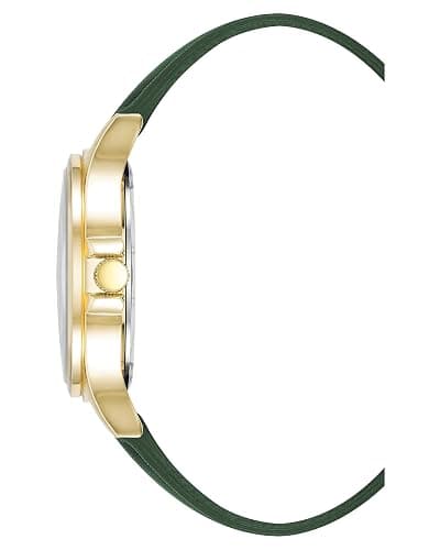 Amazon Essentials Men's 42mm Leather Band Analog Watch / GREEN thumbnail 2