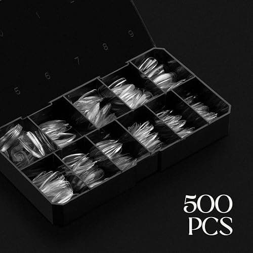 Aprés Gel-X® Natural Stiletto Medium Tip Box | 500pc Gel-X Tips, 11 Sizes 00-9, Premium Quality thumbnail 3