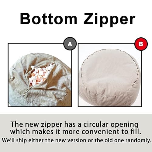 LPMOERA Stuffed Animal Storage Bean Bag Chair Cover (No Filler) for Kids and Adults.Pets Dogs/Cats Lazy Beds.Soft Premium Corduroy Stuffable Bean Bag for Organizing Children Plush Toys or Memory Foam thumbnail 5