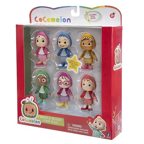 CoComelon 6 Figure Family and Friends Shark Theme Pack - Includes JJ, Nico, Cody, Nina, Bella and Cece in Shark Hoodies - Toys for Kids and Preschoolers thumbnail 10