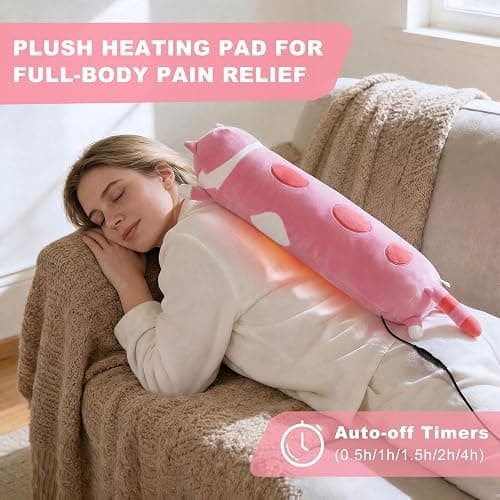 Cat Heating Pad for Period Cramps Menstrual Pain Relief, Portable Electric Heat Pads USB Powered, Cute Cats Plush Stuffed Animals Funny Gifts for Women Teen Girls Cat Lovers Birthday Easter Christmas thumbnail 5