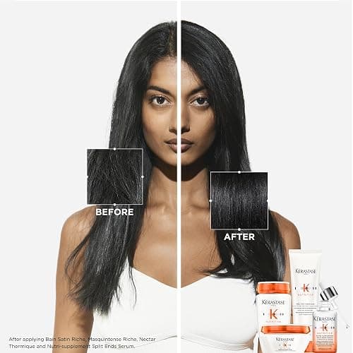 Kerastase Nectar Thermique Heat Protecting Cream - Anti-Frizz, Softness & Shine, Heat Protection, With Niacinamide, For Medium to Thick Dry Hair thumbnail 2