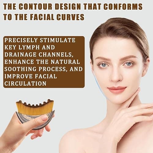 Lymphatic Contour face Brush,Lymphatic Drainage Massager for Face,Supports Circulation, Ergonomically Designed to Fit The Skin Precisely and Relieve Fatigue thumbnail 3