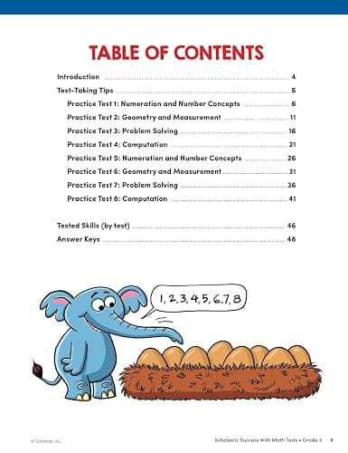 Scholastic Success with Math Tests Grade 3 Workbook thumbnail 2