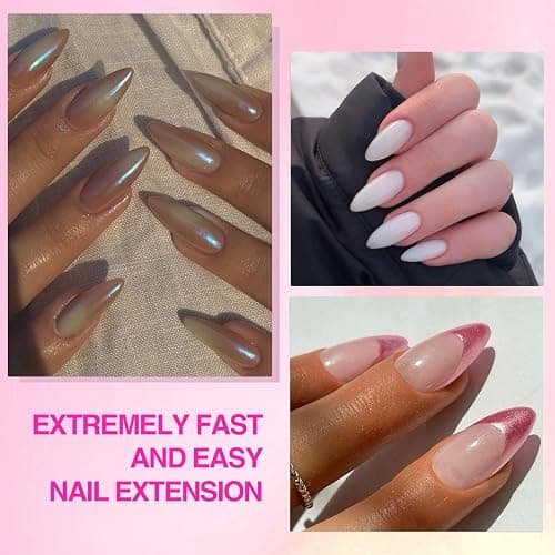 SAVILAND Almond Gel Nail Kit: Nail Drill Kit U V Lamp for Nails 500PCS Almond Nail Tips Gel Nail X Kits Nail Glue Easy Use Manicure Tool Extension Set DIY At Home Salon Gift for Women thumbnail 2