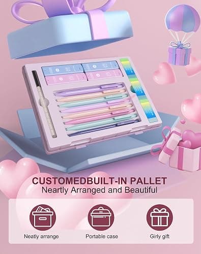 20PACK Mechanical Pencil, 8Pcs 0.5 0.7mm Mechanical Pencils Set With Eraser and 480 Pcs Refills, Cute Colored Preppy School Supplies Gift for Girls Writing - Come With Custom Case - Pink - 0.5mm+0.7mm thumbnail 5
