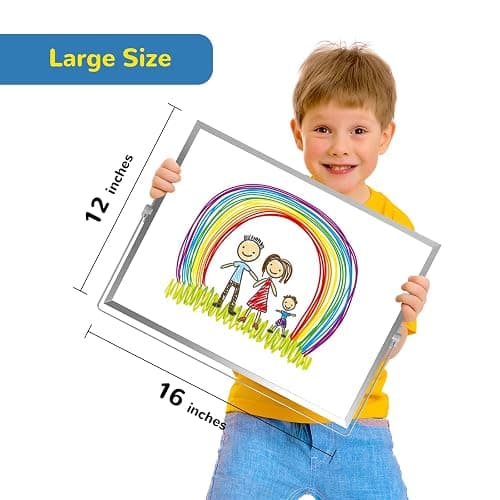 Dry Erase White Board, 16inX12in Large Magnetic Desktop Whiteboard with Stand, 10 Markers, 4 Magnets, 1 Eraser, Portable Double-Sided White Board Easel for Memo to Do List Desk Office thumbnail 3