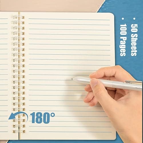 Lined Spiral Journal Notebook,100 Pages,3 Pack,5.71x 8.26 inches College Ruled Paper Double-Wire Spiral Notebook for Study and Notes - Leopard Pattern thumbnail 4