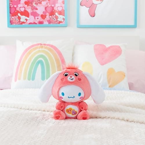Cinnamoroll Dressed As Love-a-Lot Bear 8" Fun-Size Plush, Pink - Soft, Huggable Bestie! – Good for Girls and Boys, Employees, Collectors, Ages 4+ - Cinnamoroll Dressed as Love-a-lot Bear thumbnail 6