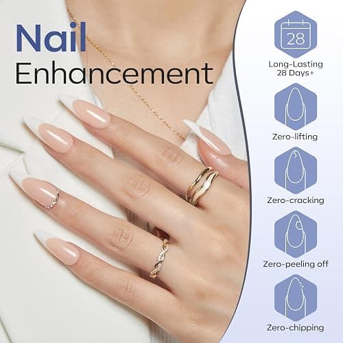 modelones Gel Top Coat, 2Pcs Clear Glossy Finish No Wipe Top Coat Winter Gel Nail Polish, Acrylic Nails Soak Off Nail Lamp Nail Art Home and Professional Manicure 10ML thumbnail 3