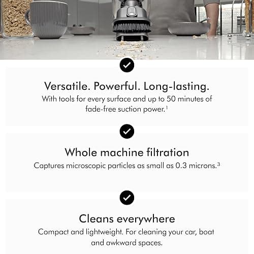 Dyson Car+Boat Handheld Vacuum, Cordless and Lightweight, Cleans Hard Surfaces and Upholstery, 115AW, 2 Power Modes, Up to 50 Minutes² thumbnail 7