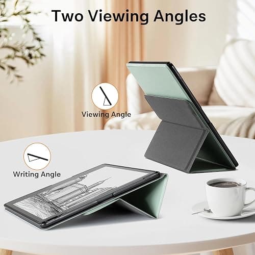 CoBak Stand Case for Kindle Scribe - Premium Folio Leather Cover with Pen Holder, Auto Sleep/Wake - Compatible with 10.2 Inch Kindle Scribe (2022/2024 Release) | Premium, Leather Cover, with Pen Holder, Auto Sleep/Wake, 2022/2024 Release thumbnail 2