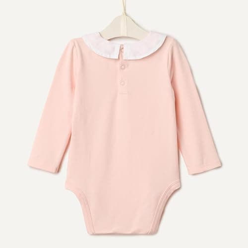 Amazon Essentials x Sofia Grainge Baby Girls' Long-Sleeve Ruffle Collar Bodysuit, Pack of 2 thumbnail 5