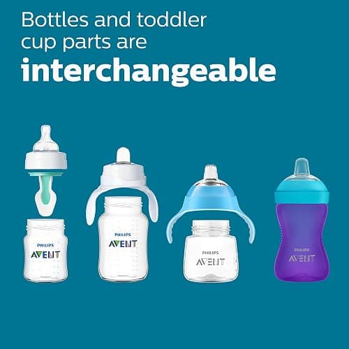 Philips Avent Anti-Colic Baby Bottles, 11oz, with Flow 3 Nipples, 3m+, 4pk, Clear, SCY106/04 thumbnail 8