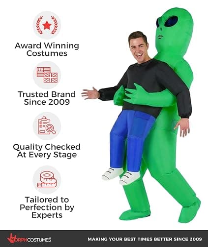 Morph Inflatable Costume Alien, Inflatable Alien Costume Adult, Aliens Costumes Adults, Blow Up Costumes for Adults thumbnail 5