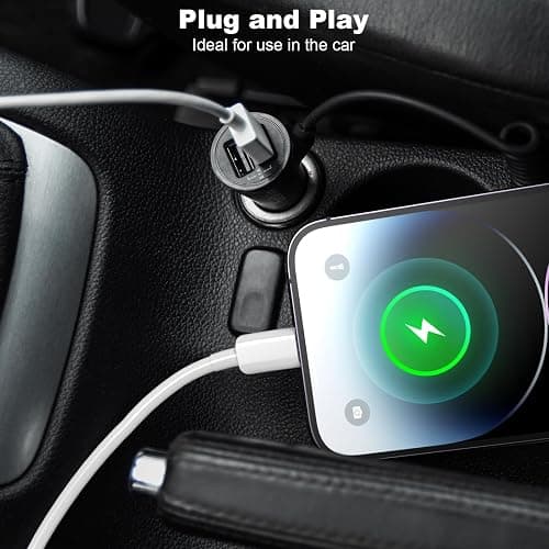 Car Apple Carplay Cable, 3FT Car Charger Cord, USB A to Lightning Cable Compatible for iPhone 14 13 12 11 Pro Max XR XS X 8 7 6 Plus SE iPad Charging Cord thumbnail 4