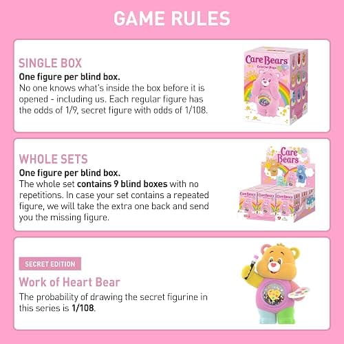 POP MART Care Bears Colorful Hugs Series Blind Box Figures, Random Design Action Figures Collectible Toys Home Decorations, Holiday Birthday Gifts for Girls and Boys, Single Box thumbnail 4