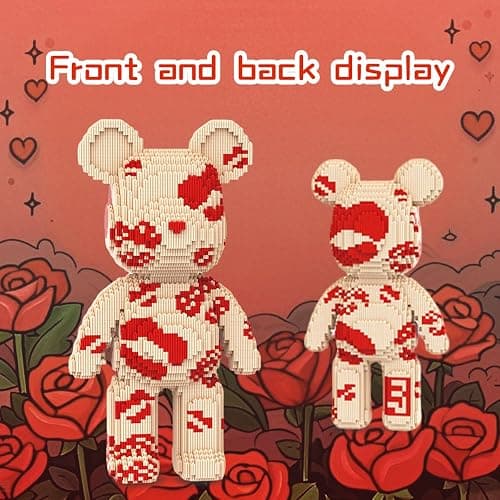 DAHONPA Animal Kiss Love Bear Micro Building Blocks Set with Storage Drawer (7220 Pieces), Gift for Adults and Kids thumbnail 5