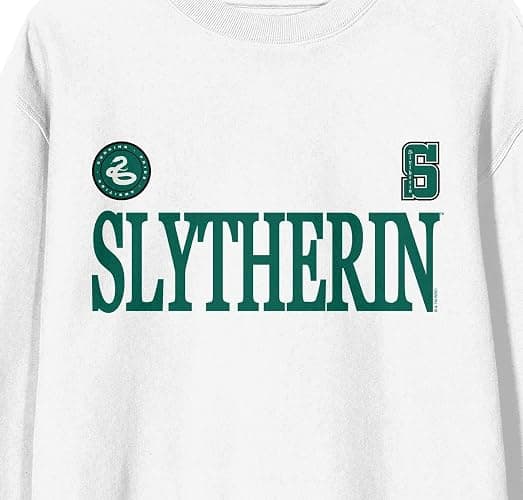 Bioworld Harry Potter Slytherin Mascot Adult White Crew Neck Long Sleeve Sweatshirt thumbnail 2