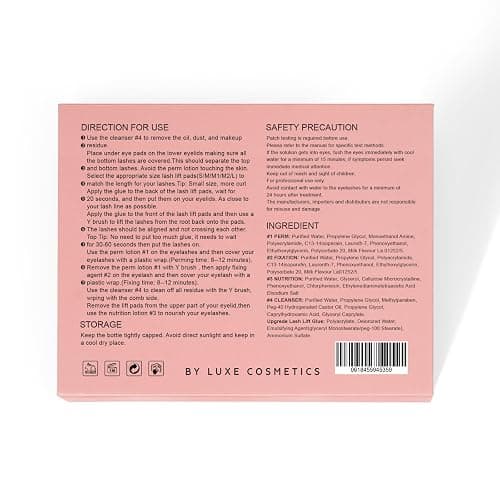Luxe Cosmetics - Lash Lift Kit - Complete Set for Eyelash Lifting - New Pro Version - Easy to Apply and Long Lasting Finish - Professional Results up to 8 Weeks thumbnail 2