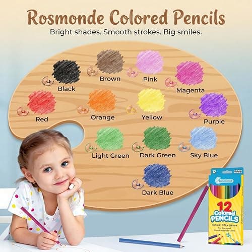 Rosmonde Colored Pencils Bulk, 50 Sets (600 Pencils), Color Pencils Set, 12 Assorted Colors, Pre Sharpened Bulk Pack for Schools, Teachers, Classrooms, Back to School Supplies, Classroom Prizes thumbnail 4