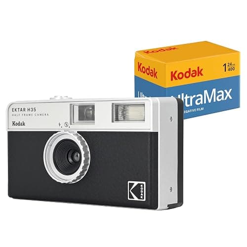 KODAK EKTAR H35 Half Frame Film Camera (Black, Bundle with 24exp Film) - Image 1