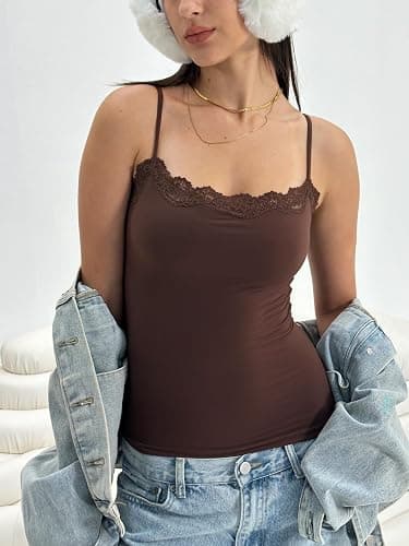Starrylion Padded Lace Cami Top thumbnail 4