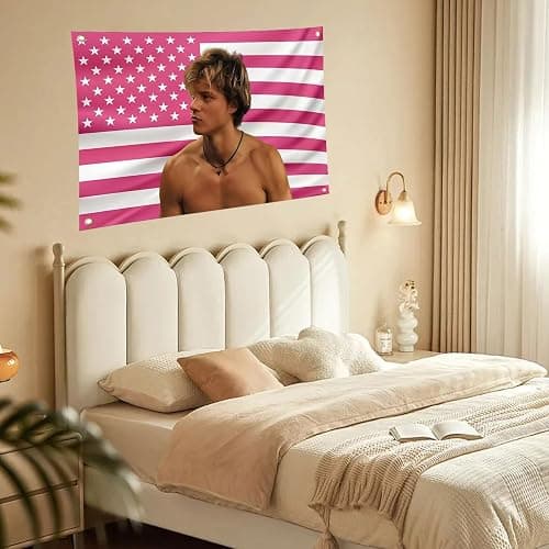 JJ Maybank Flag,3 x 5FT jj pink american flag,jj maybank funny tapestry poster merch,For College Dorm Room Decor,Outdoor Parties, Gift,Tailgates Yard,Poster for Bedroom Decoration thumbnail 6
