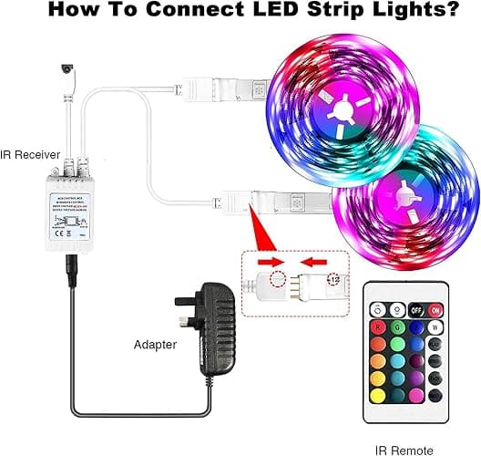 phopollo Led Strip Light, 30m Led Strip Lights(2 Rolls of 15m) Music Sync Mode with Mic,Smart App Control with Remote, Ultra-Long 24V Lights for Bedroom, Party, Packaging May Vary thumbnail 7