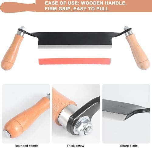 8 Inch Draw Knife for Woodworking - Multi-Purpose Debarking Tool, Spoke Shave & Wood Shaving Tool, Durable & Efficient for Carving, Shaping, Log Stripping (Straight 8 in) thumbnail 7