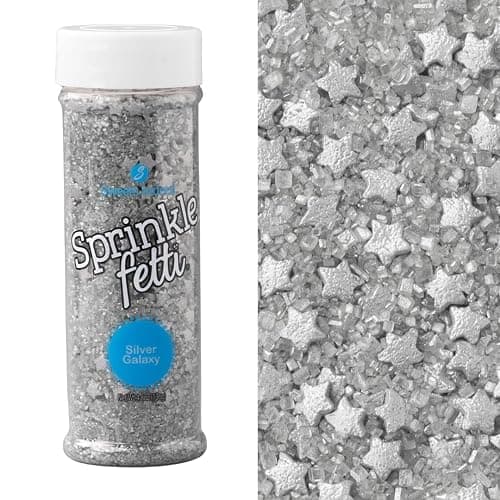 Sweets Indeed Sanding Sugar Crystals for Baking & Decorating, 5.11 oz (Silver Galaxy) - Image 1