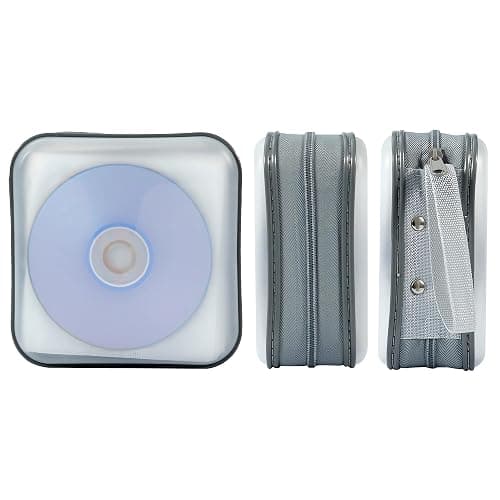 Penxina CD Case, 40 Capacity CD DVD Case Wallet Holder Portable Disc VCD Heavy Duty Binder Storage Organizer (White) thumbnail 7