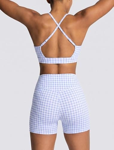 Women's Workout Sets 2 Piece Yoga Outfit High Waisted Biker Shorts Leggings Sports Bra Gym Fitness Clothes Tracksuit thumbnail 2