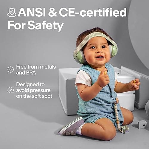 Alpine Muffy Baby Ear Protection for Babies and Toddlers up to 36 Months - CE & ANSI Certified - Noise Reduction Earmuffs - Comfortable Baby Headphones Against Hearing Damage & Improves Sleep - Black - Black thumbnail 5