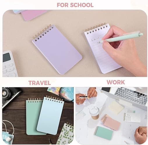SKYDUE Small Notebooks, Cute 3x5 Pocket Notepads, Mini Spiral Notebook with Lined Pages Nursing School Essentials, School Office Supplies Set Of 8 thumbnail 6