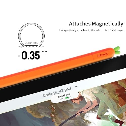 Silicone carrot apple pen case thumbnail 3