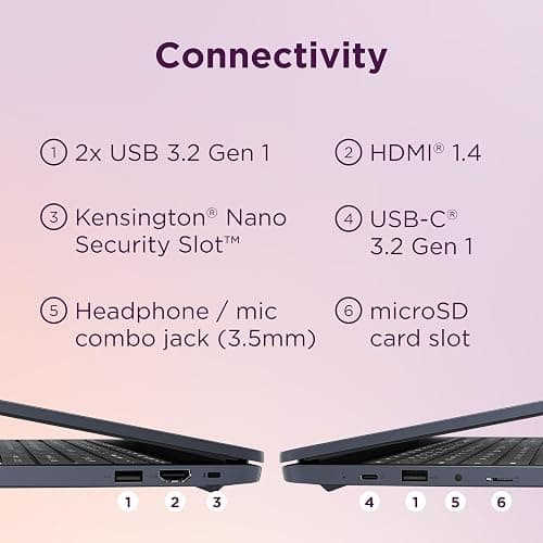 Lenovo IdeaPad 3i Chromebook, 15.6” FHD Display, Intel Celeron N4500, 8GB RAM, 64GB eMMC, 1920x1080 px, 720p Camera, Chrome OS, Abyss Blue thumbnail 6