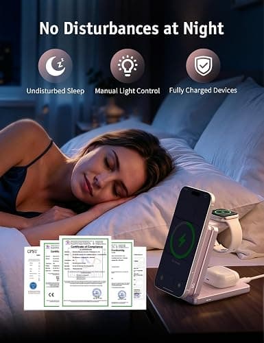 RORRY Auradock iPhone Charging Station 3 in 1 for Apple,10000mAh Power Bank | 30W Wireless Magnetic Fast Charging Station for iPhone/Apple Watch/AirPods with Detachable Magnetic Portable Magsafe Charger thumbnail 6