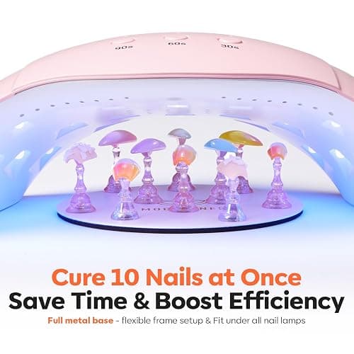 Modelones Nail Stand Set, Magnetic Nail Stands for Press ons False Nail Tips Practice Acrylic Holder with 200pcs Sticky Tabs Strong Metal Base Painting Display DIY & Salon Use Beginner Supplies thumbnail 6
