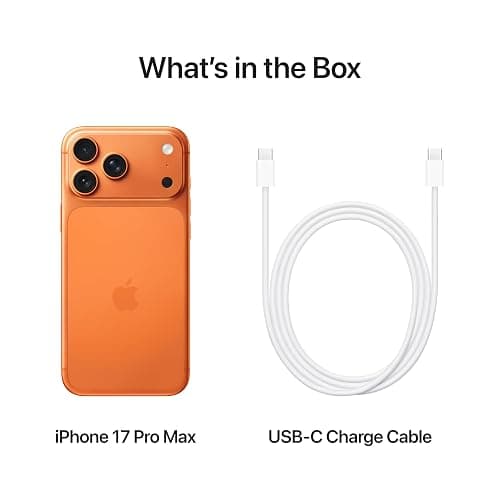 Apple iPhone 17 Pro Max 256 GB: 6.9-inch Display with ProMotion, A19 Pro Chip, Best Battery Life in Any iPhone Ever, Pro Fusion Camera System, Center Stage Front Camera; Cosmic Orange thumbnail 6