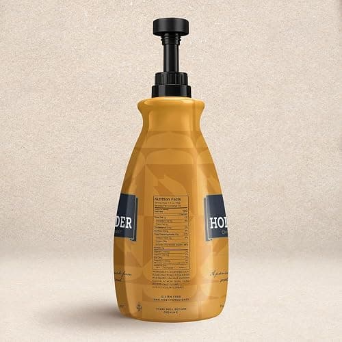 Classic Caramel Café Sauce by Hollander Chocolate Co. | For Caramel Lattes & Deserts | Perfect for the Professional or Home Barista - Net Wt. 91oz (64 fl Oz) Large Bottle (PUMP Included) | For Caramel Lattes & Desserts, American Cane Sugar & Sea Salt, GMO-Free, Gluten/Soy-Free, Corn-Syrup Free thumbnail 2