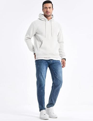 JMIERR Mens Casual Cotton Hooded Collar Drawstring Hoodies Pullover Sweatshirts Casual Long Sleeve Shirts thumbnail 9