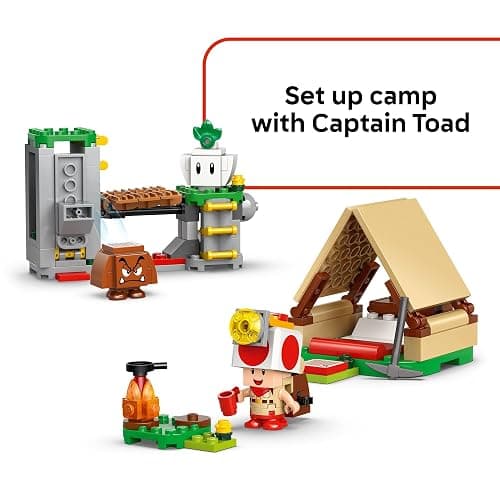 LEGO Super Mario Captain Toad’s Camp Building Toy - Pretend Play Set for Kids, Ages 6+ - Building Blocks for Boys & Girls W/Toad, Goomba, & Turnip Toy Figures - Gift Idea for Birthdays - 72040 thumbnail 4