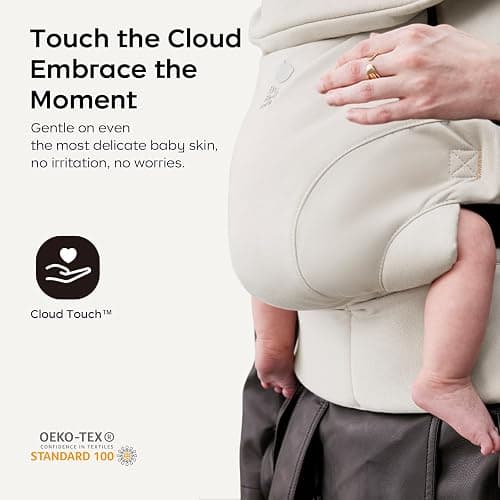Bc Babycare CocoonGo Baby Carrier – CloudTouch Soft & Ergonomic Baby Carrier for 7–44 lbs | Easy to Wear, Adjustable Fit, Travel-Ready, Machine Washable (Black) thumbnail 2