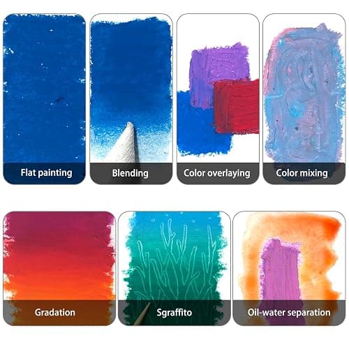 Artecho Oil Pastels Set of 50 Colors (8 x 60 mm), Soft Oil Pastels for Art Painting, Drawing, Blending, Art Supplies for Artists, Teachers thumbnail 6