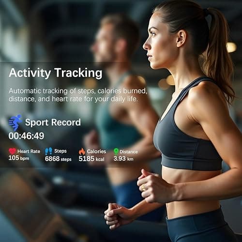 Ring Health Tracker for Women Men, Fitness Tracker with Heart Rate, Blood Oxygen, Sleep Monitor, Calories, Step Counter, IP68 Waterproof Smart Ring for iPhone & Android, No Subscription Fee (Gold, 7#) thumbnail 4